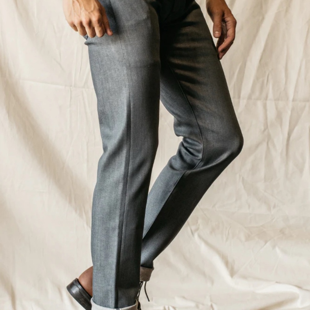 Kato Jeans - The Pen Slim - Gray Raw 10.5oz Selvedge - 34x30